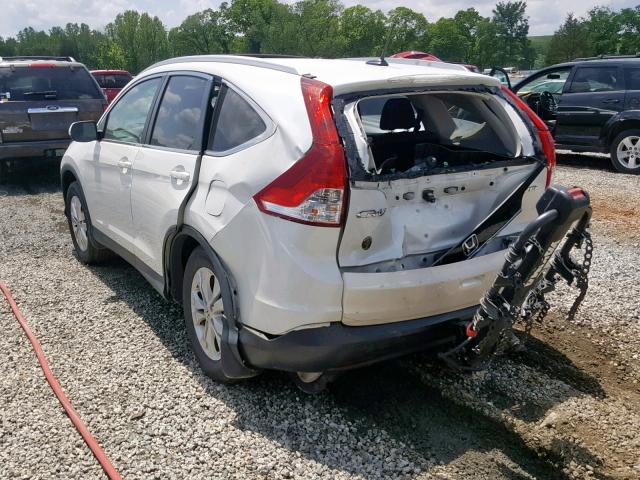 5J6RM4H75EL012567 - 2014 HONDA CR-V EXL WHITE photo 3