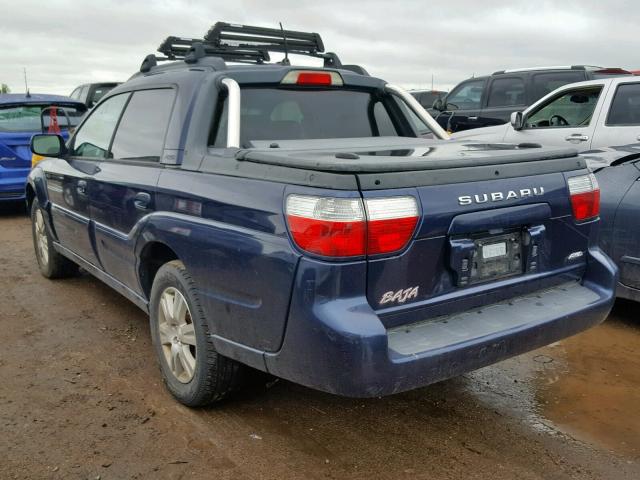 4S4BT63CX55104770 - 2005 SUBARU BAJA TURBO BLUE photo 3