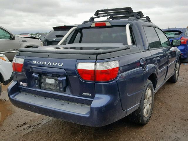 4S4BT63CX55104770 - 2005 SUBARU BAJA TURBO BLUE photo 4