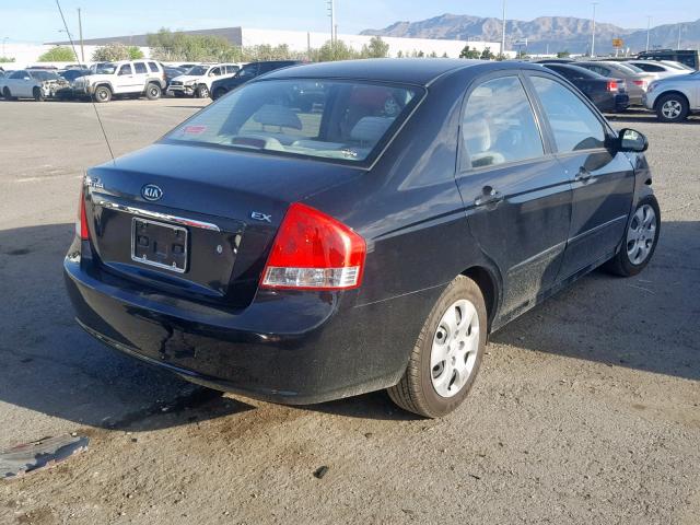 KNAFE122385533813 - 2008 KIA SPECTRA EX BLACK photo 4