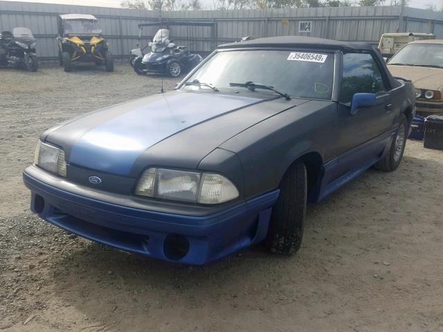 1FABP44A2KF278189 - 1989 FORD MUSTANG LX BLACK photo 2