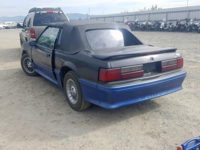 1FABP44A2KF278189 - 1989 FORD MUSTANG LX BLACK photo 3