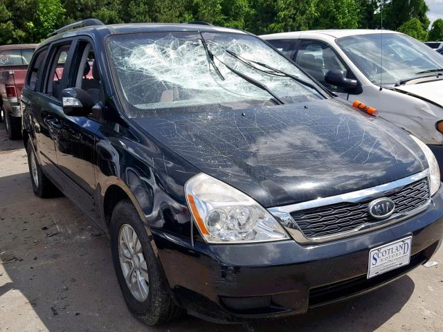 KNDMG4C71C6495257 - 2012 KIA SEDONA LX BLACK photo 1