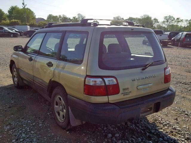 JF1SF63562G718606 - 2002 SUBARU FORESTER L GOLD photo 3