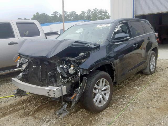 5TDZKRFH7FS045574 - 2015 TOYOTA HIGHLANDER BLACK photo 2