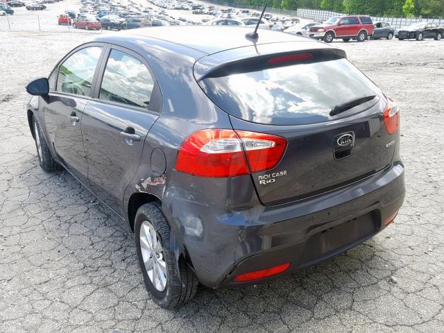 KNADN5A33C6051726 - 2012 KIA RIO EX CHARCOAL photo 3