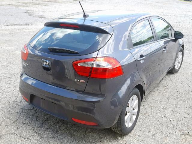 KNADN5A33C6051726 - 2012 KIA RIO EX CHARCOAL photo 4