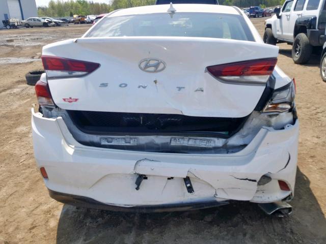 5NPE34AF5JH660854 - 2018 HYUNDAI SONATA SPO WHITE photo 9