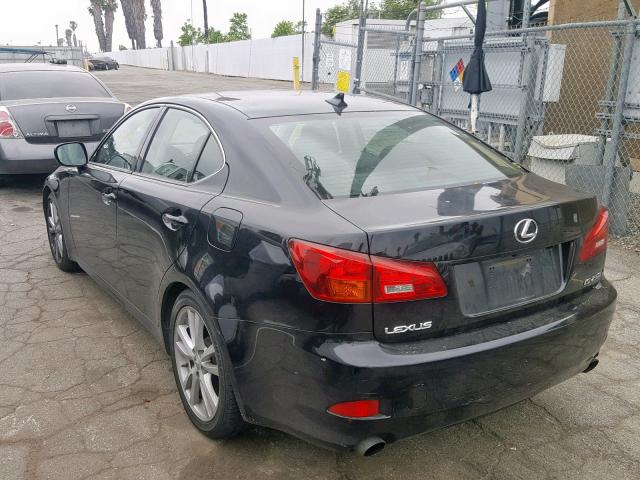 JTHBK262272037863 - 2007 LEXUS IS 250 BLACK photo 3