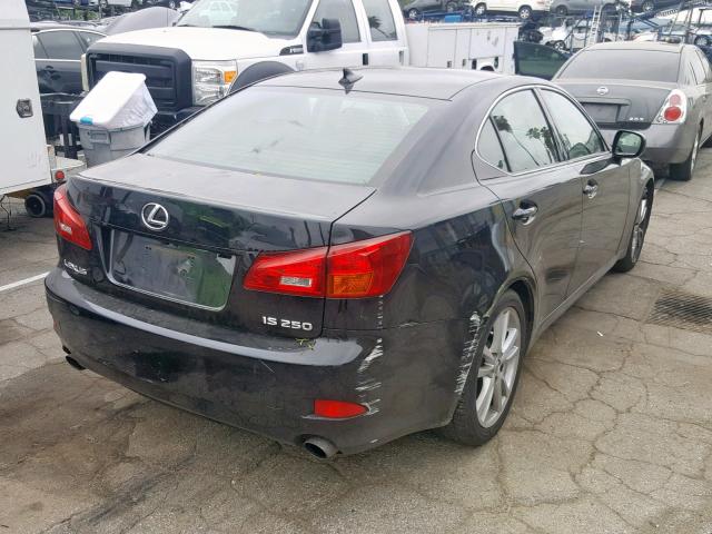 JTHBK262272037863 - 2007 LEXUS IS 250 BLACK photo 4