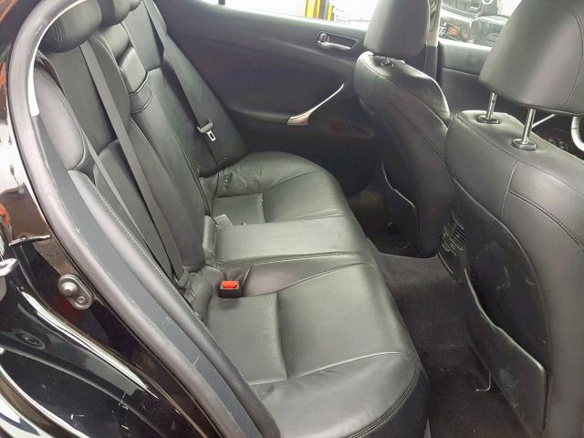 JTHBK262272037863 - 2007 LEXUS IS 250 BLACK photo 6