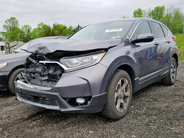 7FARW2H82JE076578 - 2018 HONDA CR-V EXL GRAY photo 2