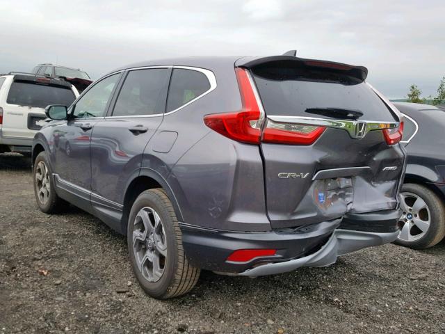 7FARW2H82JE076578 - 2018 HONDA CR-V EXL GRAY photo 3