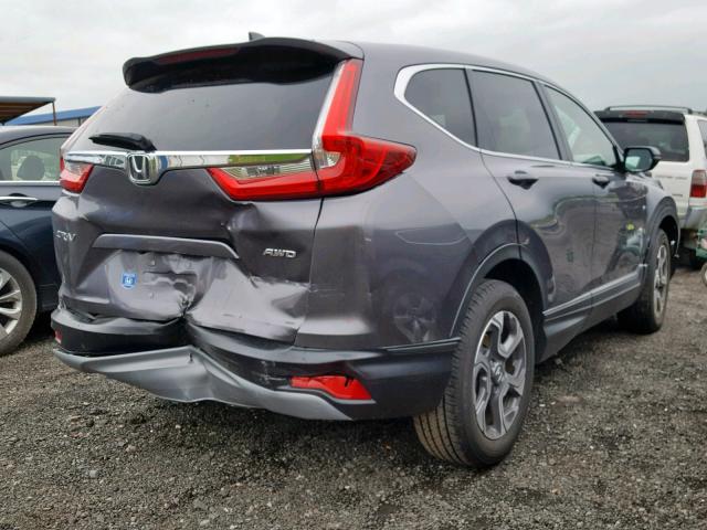 7FARW2H82JE076578 - 2018 HONDA CR-V EXL GRAY photo 4