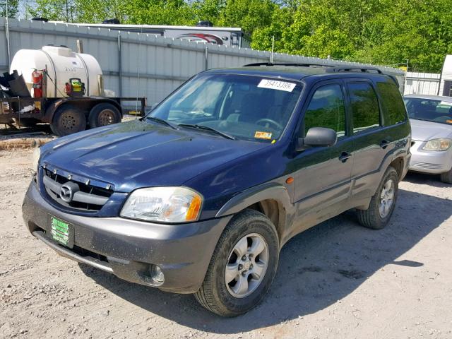 4F2CZ94144KM27279 - 2004 MAZDA TRIBUTE LX BLUE photo 2