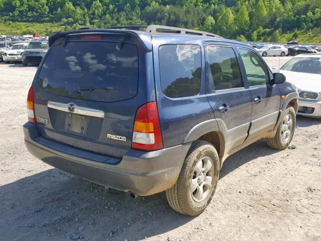 4F2CZ94144KM27279 - 2004 MAZDA TRIBUTE LX BLUE photo 4