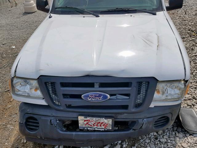 1FTYR10D69PA65358 - 2009 FORD RANGER WHITE photo 7