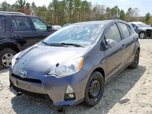 JTDKDTB36D1047801 - 2013 TOYOTA PRIUS C GRAY photo 2