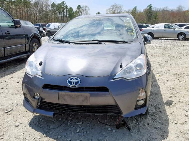 JTDKDTB36D1047801 - 2013 TOYOTA PRIUS C GRAY photo 9