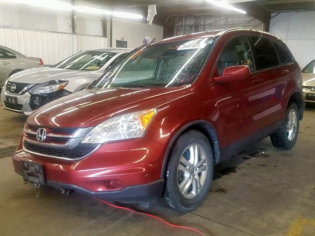 JHLRE4H77BC018064 - 2011 HONDA CR-V EXL MAROON photo 2