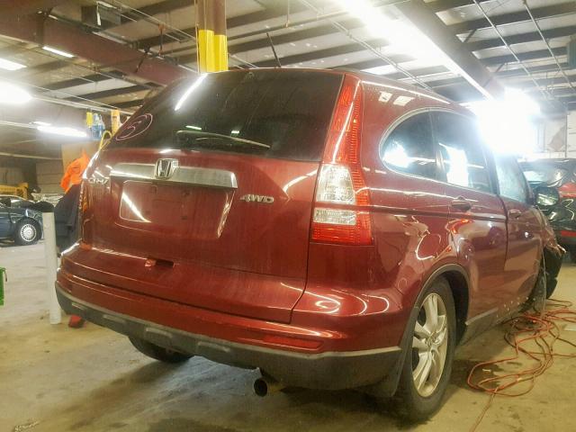 JHLRE4H77BC018064 - 2011 HONDA CR-V EXL MAROON photo 4