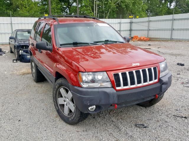 1J4GW48S84C314259 - 2004 JEEP GRAND CHER RED photo 1