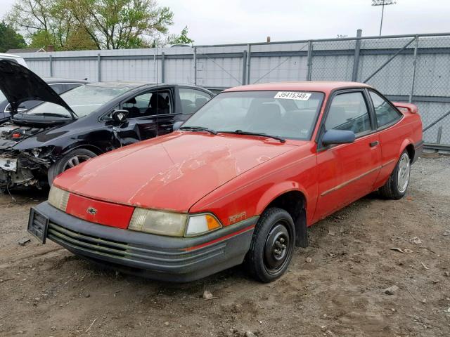 1G1JC14T8R7164437 - 1994 CHEVROLET CAVALIER R RED photo 2