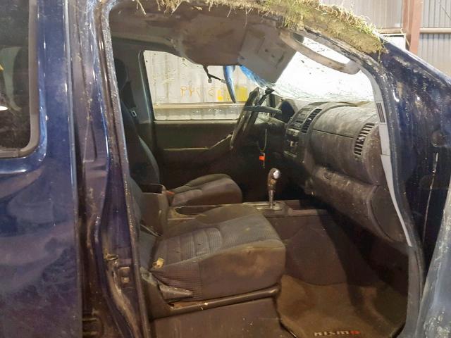 1N6AD07W07C422438 - 2007 NISSAN FRONTIER C BLUE photo 5