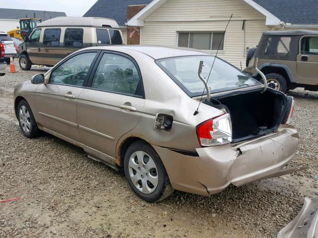 KNAFE121X75466892 - 2007 KIA SPECTRA EX TAN photo 3