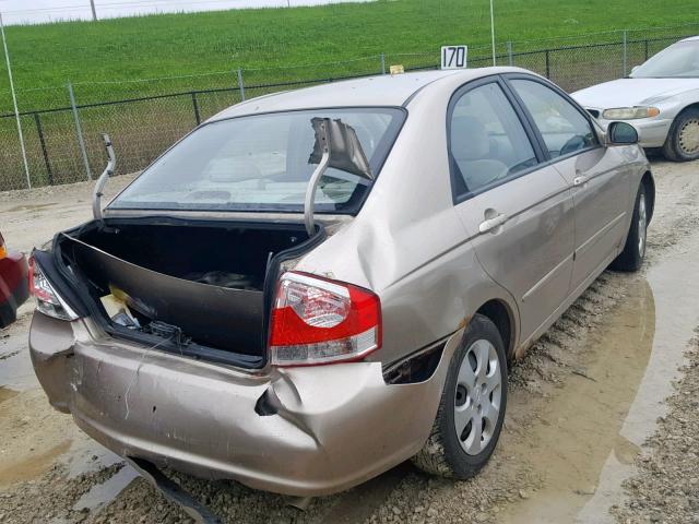 KNAFE121X75466892 - 2007 KIA SPECTRA EX TAN photo 4