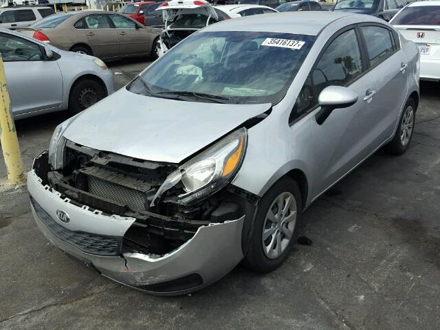 KNADM4A34D6254039 - 2013 KIA RIO LX SILVER photo 2