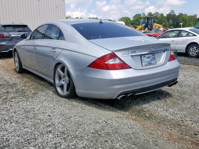 WDDDJ76X86A038242 - 2006 MERCEDES-BENZ CLS 55 AMG SILVER photo 3