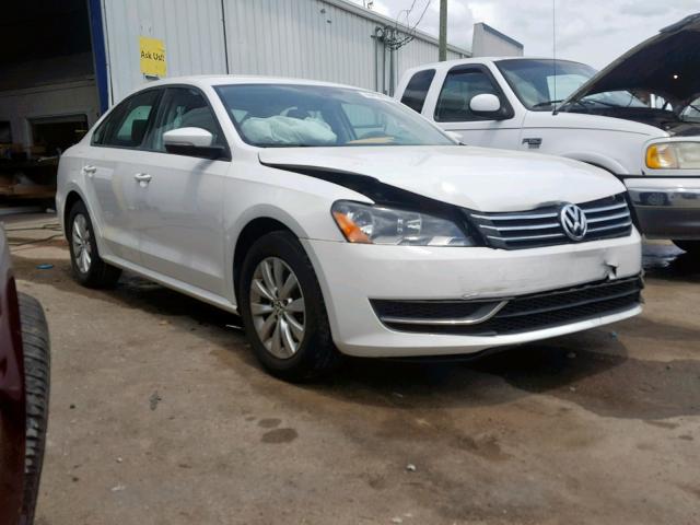 1VWAH7A37CC107609 - 2012 VOLKSWAGEN PASSAT S WHITE photo 1