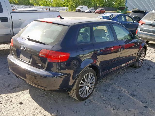 WAUNF78P38A080623 - 2008 AUDI A3 2.0 PRE BLUE photo 4