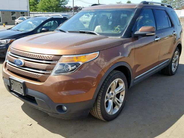 1FMHK8F82BGA89875 - 2011 FORD EXPLORER L BROWN photo 2