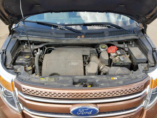 1FMHK8F82BGA89875 - 2011 FORD EXPLORER L BROWN photo 7