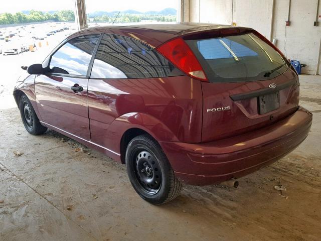 1FAFP31N86W257811 - 2006 FORD FOCUS ZX3 BURGUNDY photo 3