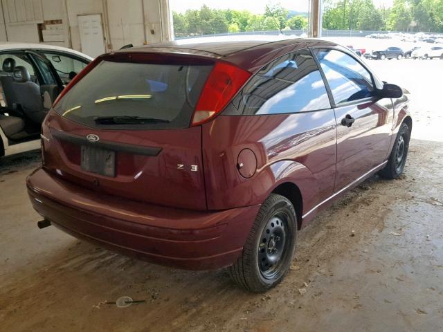 1FAFP31N86W257811 - 2006 FORD FOCUS ZX3 BURGUNDY photo 4