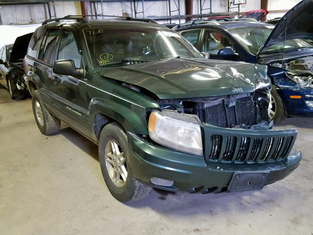 1J4GW58N4YC267964 - 2000 JEEP GRAND CHER GREEN photo 1