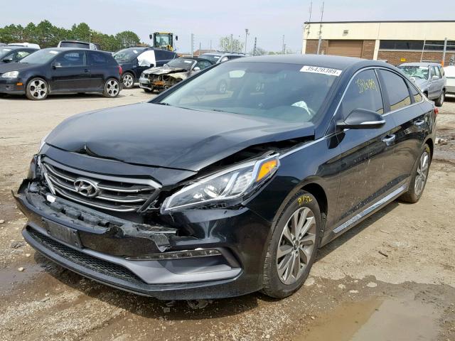 5NPE34AF3FH248262 - 2015 HYUNDAI SONATA SPO BLACK photo 2