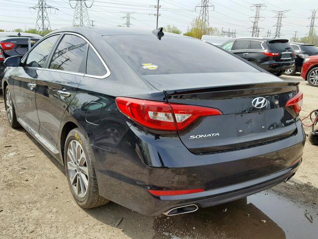 5NPE34AF3FH248262 - 2015 HYUNDAI SONATA SPO BLACK photo 3