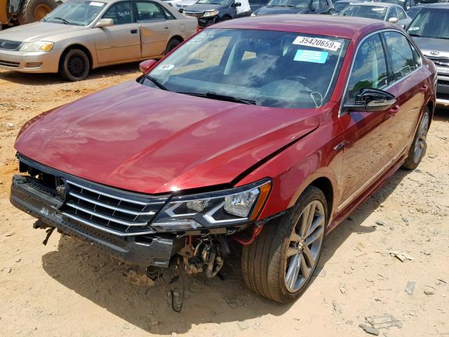 1VWDT7A38HC053160 - 2017 VOLKSWAGEN PASSAT R-L RED photo 2