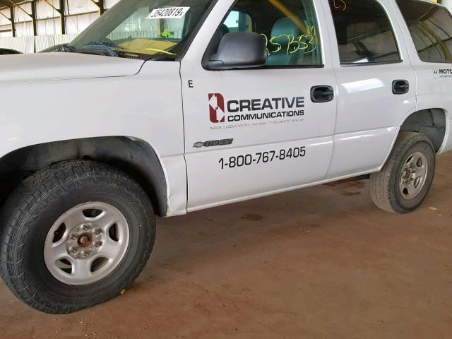 1GNEK13V5YJ158845 - 2000 CHEVROLET TAHOE K150 WHITE photo 10