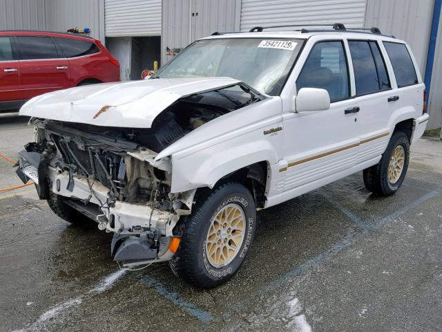 1J4FX78S9SC609359 - 1995 JEEP GRAND CHER WHITE photo 2