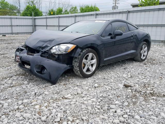 4A3AK24F37E016289 - 2007 MITSUBISHI ECLIPSE GS BLACK photo 2