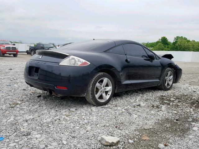 4A3AK24F37E016289 - 2007 MITSUBISHI ECLIPSE GS BLACK photo 4