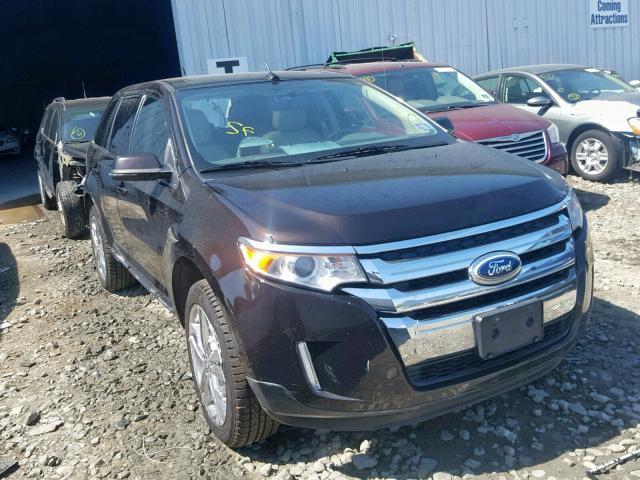 2FMDK4JC5EBA13873 - 2014 FORD EDGE SEL PURPLE photo 1