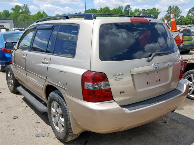 JTEDP21A740023339 - 2004 TOYOTA HIGHLANDER GOLD photo 3