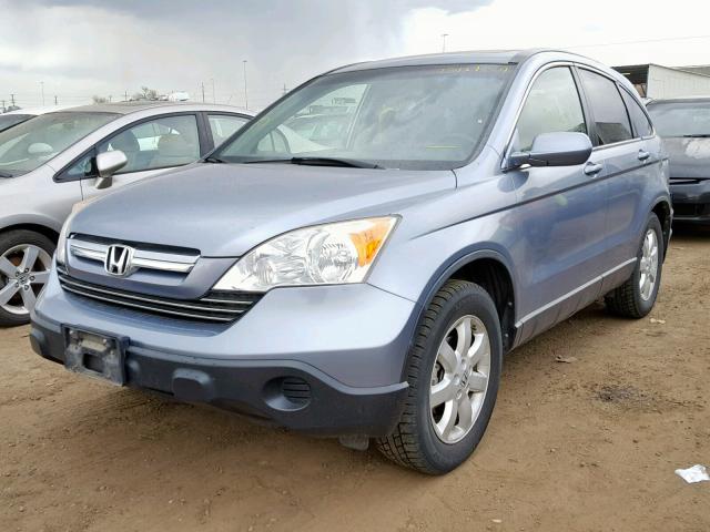 JHLRE48728C024587 - 2008 HONDA CR-V EXL BLUE photo 2