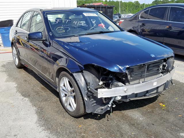 WDDGF4HB6DA848626 - 2013 MERCEDES-BENZ C 250 BLUE photo 1